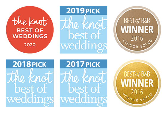 The Knot Best of Weddings Award Collage 2017-2020